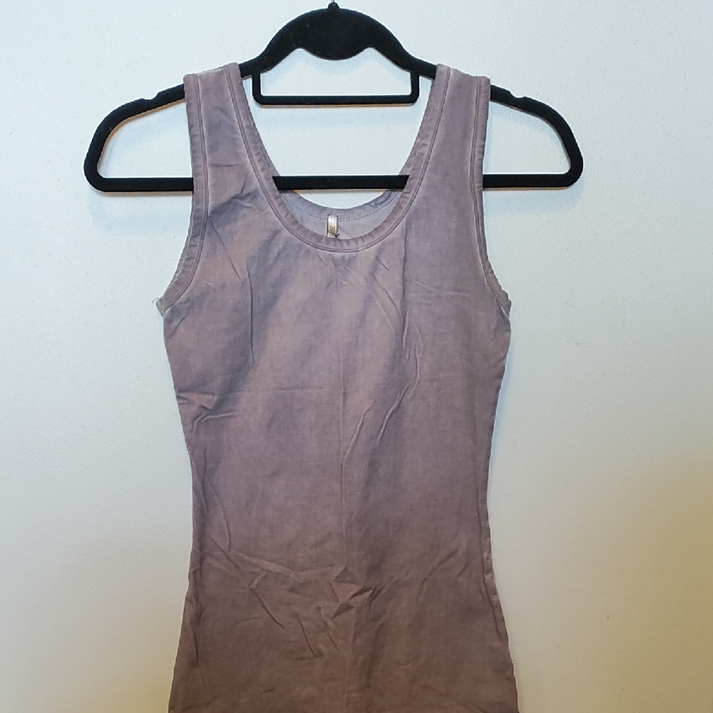 BKE Pink Ribbed Fitted Sleeveless Tank Top